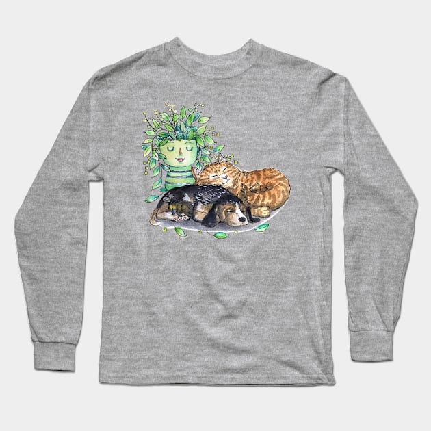 Tranquil Long Sleeve T-Shirt by sketchcadet